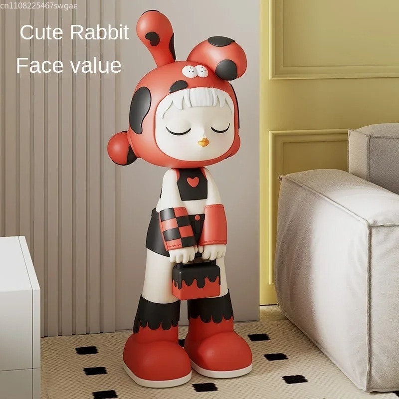Resin Art Store - Декоративная статуэтка девушки в стиле арт-мультфильма,