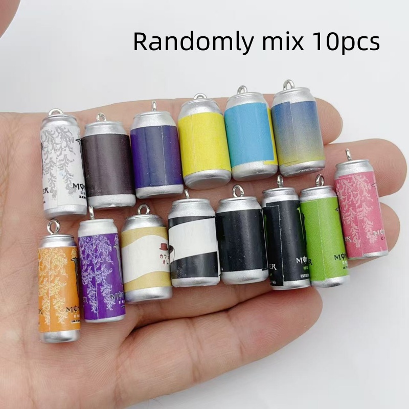 Resin Art Store - 10 шт. миниатюрных имитационных брелоков-баночек для