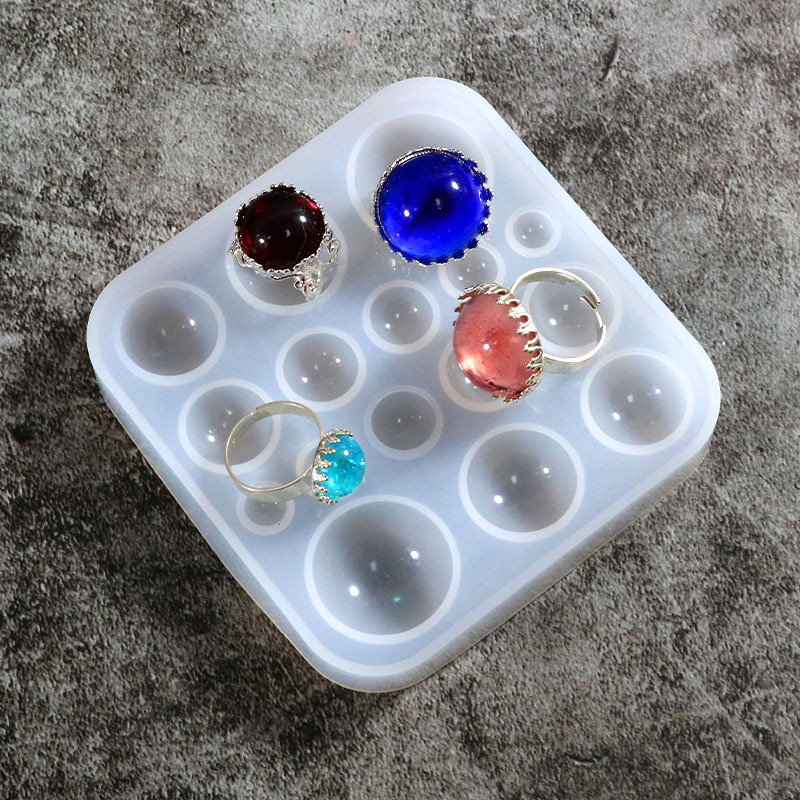 Resin Art Stone - Силиконовые формы для смолы, полукруглые силиконовые