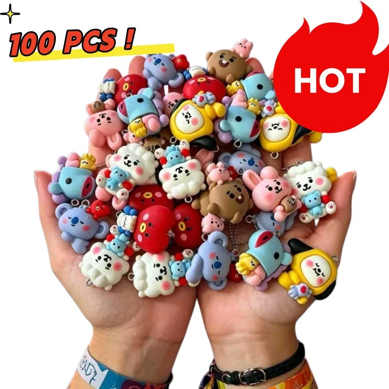 Resin Art Store - 7 шт. смоляных мультяшных шармов BT21