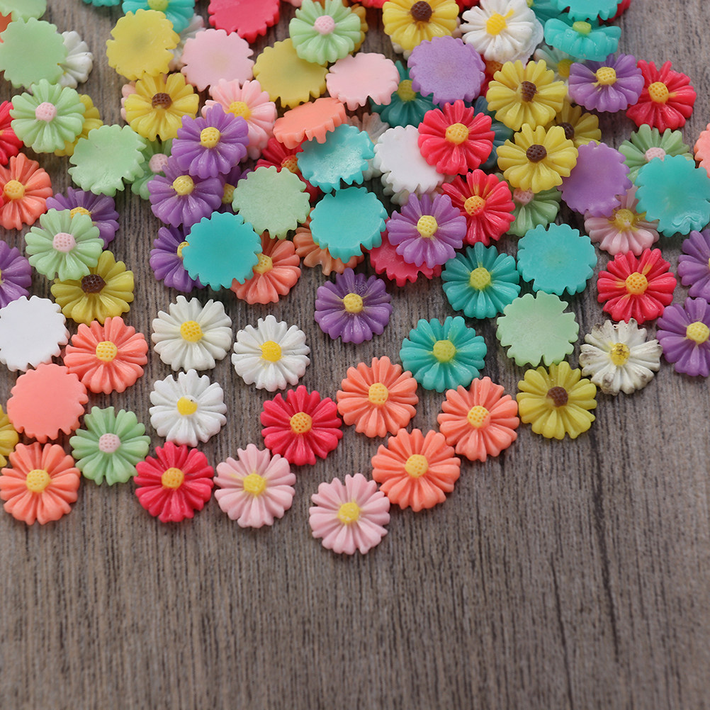 Resin Art Flower - 200 шт. 13 мм кабошоны в