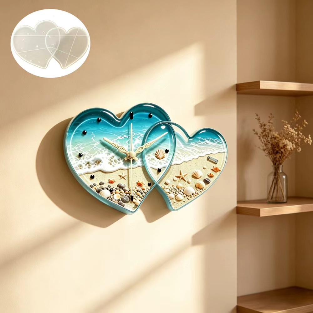 Resin Art Clock - Форма для часов в форме сердца