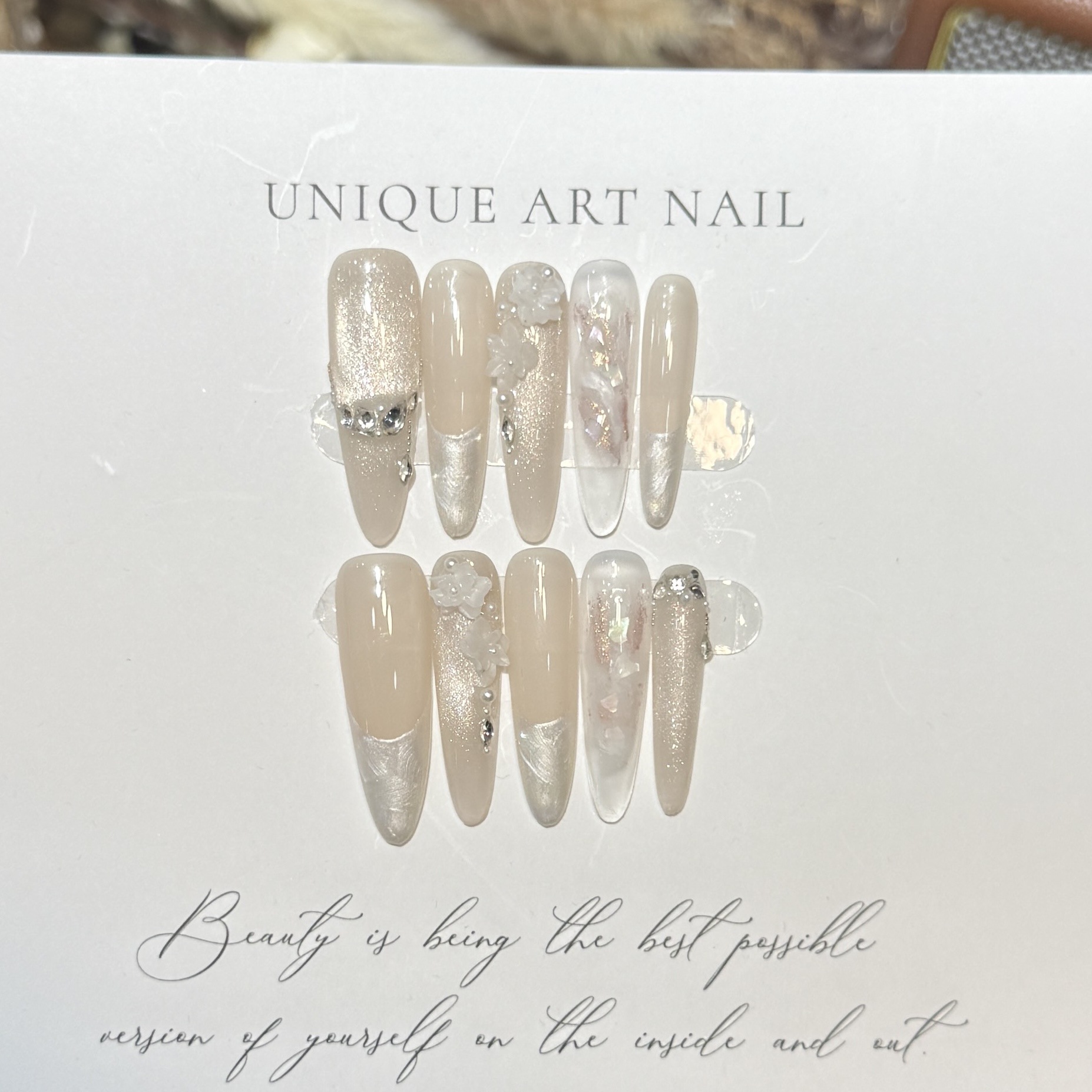 Press On Nails 10 шт. фиолетов – обзор и цена Resin Art Glitter